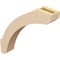 Ekena Millwork 3-inch W x 18-inch D x 18-inch H Lafayette Rough Cedar Woodgrain TimberThane Knee Brace, Primed BRCUR03X18X18LFTRCPR - alternate 2